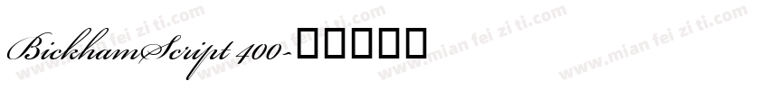 BickhamScript 400字体转换